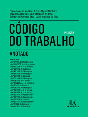 cover image of Código do Trabalho Anotado--14ª Edição